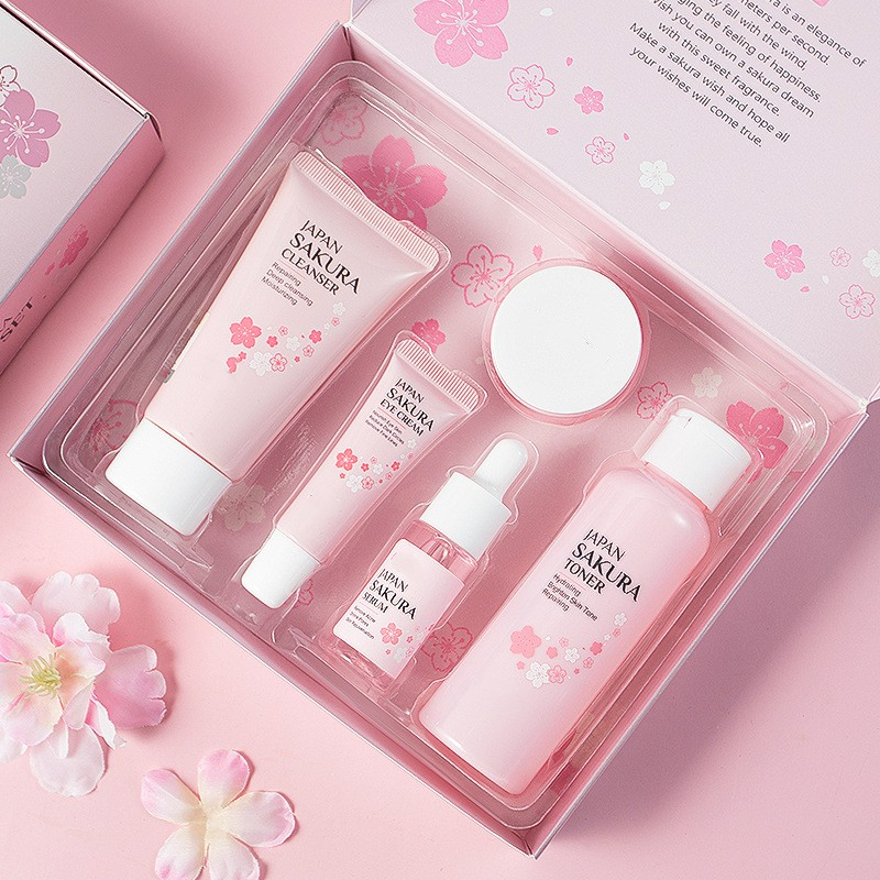 5-Piece Japanese Sakura Skincare Set