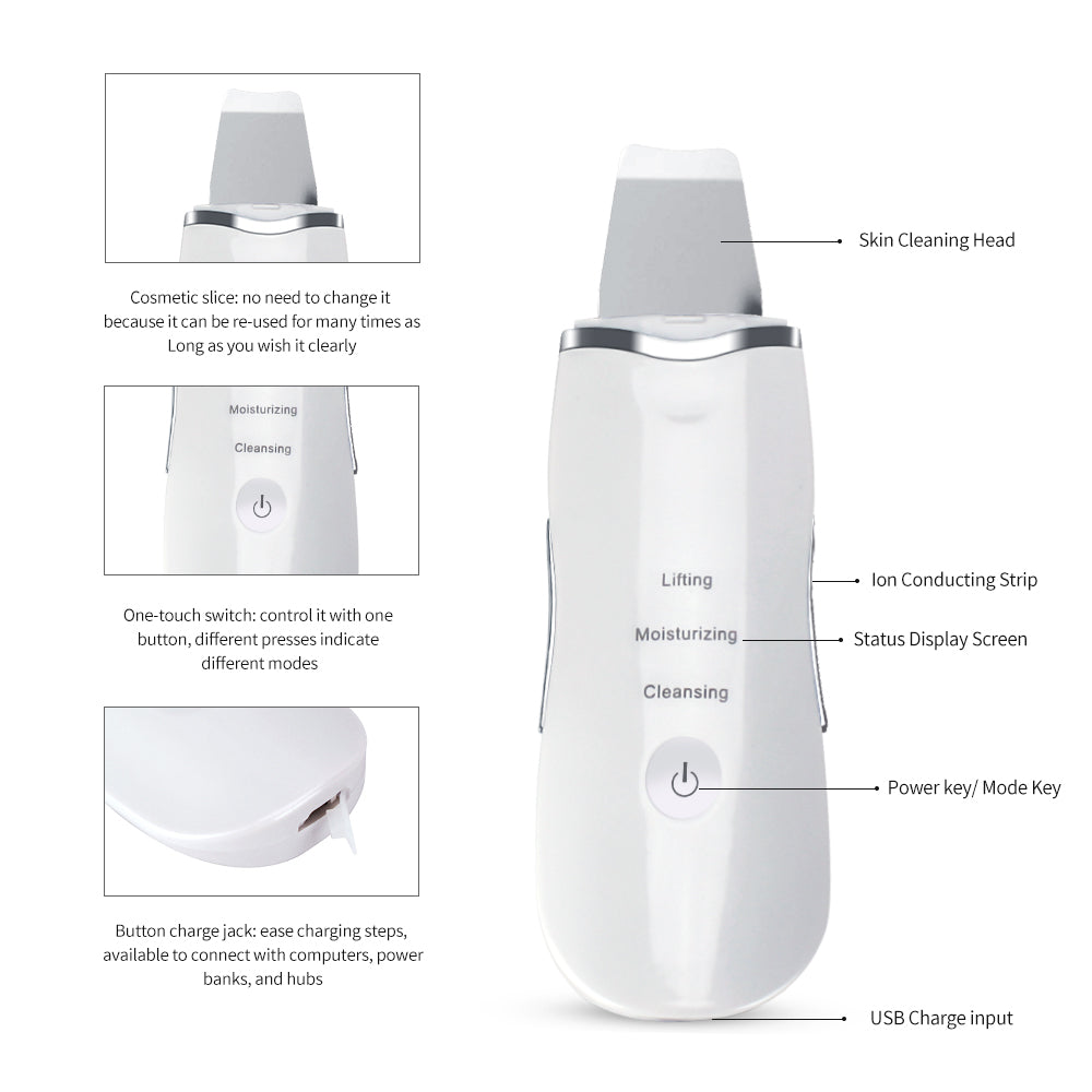 Ultrasonic Skin Renewer Scrubber